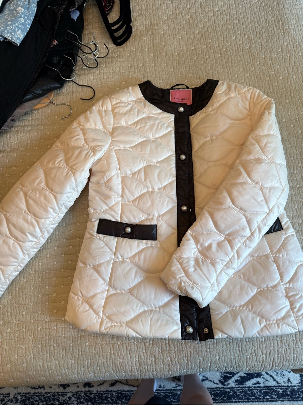 kate spade Pink and Black Lined Jacket